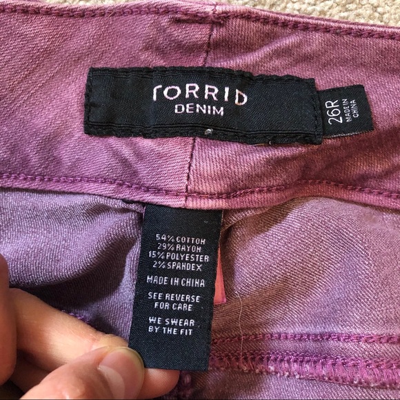 Torrid Colourful Denim Jeans Skinny Leg C - Picture 5 of 7